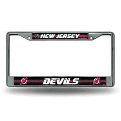 New Jersey Devils Classic 12" x 6" Silver Bling Chrome Car/Truck/SUV Auto Accessory