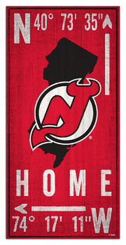 New Jersey Devils Coordinate 6x12 Sign