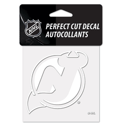New Jersey Devils Decal 4x4 Perfect Cut White
