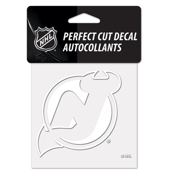 New Jersey Devils Decal 4x4 Perfect Cut White
