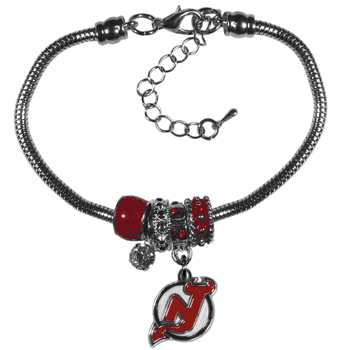 New Jersey Devils Euro Bead Bracelet