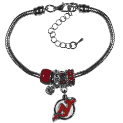 New Jersey Devils Euro Bead Bracelet