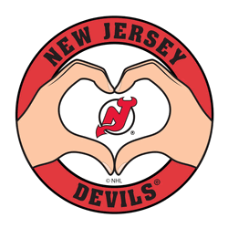 New Jersey Devils Heart Hands Decal