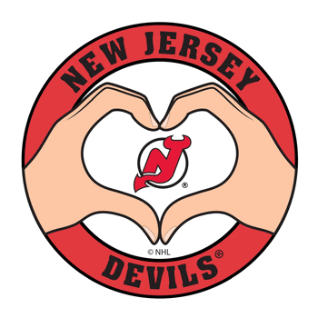 New Jersey Devils Heart Hands Decal