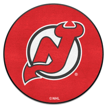 New Jersey Devils Hockey Puck Rug - 27in. Diameter
