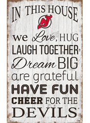 New Jersey Devils In This House 11x19 Sign