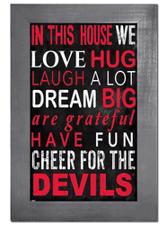 New Jersey Devils In This House 11x19 Sign