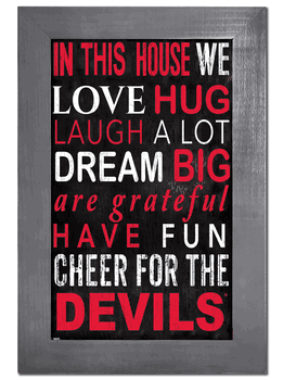 New Jersey Devils In This House 11x19 Sign