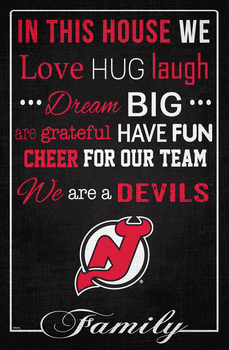 New Jersey Devils In This House 17x26