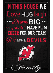 New Jersey Devils In This House 17x26