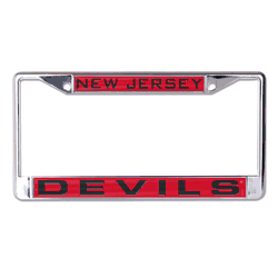 New Jersey Devils License Plate Frame - Inlaid