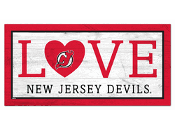 New Jersey Devils Love 6x12 Sign