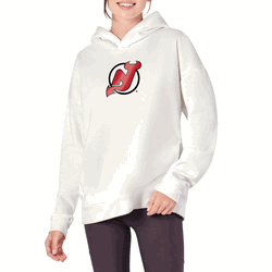 New Jersey Devils NHL Kadi Hoodie with Zipper Pockets White Small