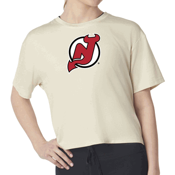 New Jersey Devils NHL Kadi Turnout Tee Bone XS