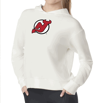New Jersey Devils NHL Kadi Waffle Hoodie Coconut Cream XL