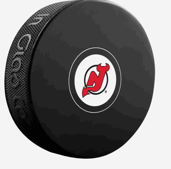 New Jersey Devils NHL Team Logo Autograph Hockey Puck