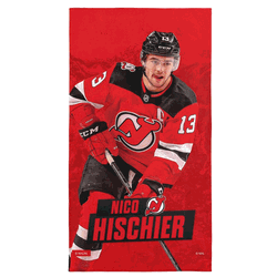 New Jersey Devils Nico Hischier NHL Beach Towel 30X60 Inches