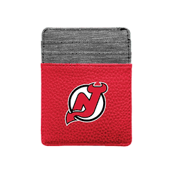 New Jersey Devils Pebble Front Pocket Wallet Light Red