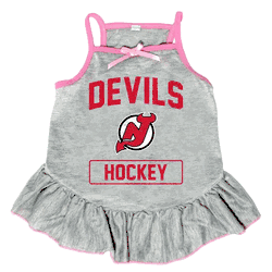 New Jersey Devils Pet Dress Grey Type XSmall