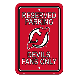 New Jersey Devils Sign 12x18 Plastic Reserved Parking Style CO