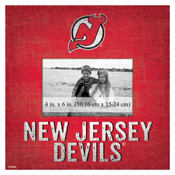 New Jersey Devils Team Name 10"x10" Frame  Sign