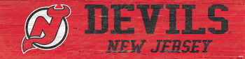 New Jersey Devils Team Name 6x24 Sign
