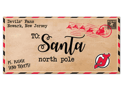 New Jersey Devils To Santa 6x12 Sign