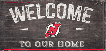 New Jersey Devils Welcome Distressed 6x12