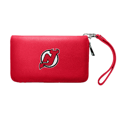 New Jersey Devils Zip Organizer Wallet Pebble Light Red