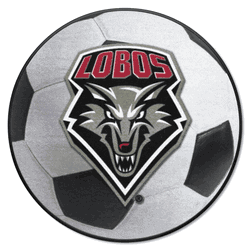 New Mexico Lobos Soccer Ball Rug - 27in. Diameter