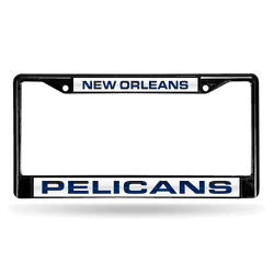 New Orlean Pelicans Black Laser Chrome Frame