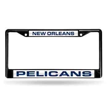 New Orlean Pelicans Black Laser Chrome Frame