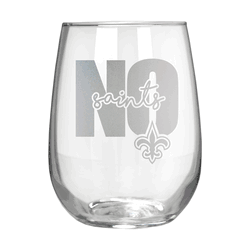 New Orlean Saints 17oz Stemmless Wine Glass