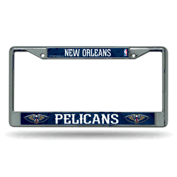 New Orleans Pelicans  12" x 6" Chrome Frame With Decal Inserts