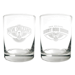 New Orleans Pelicans 2pc Rocks Glass Set