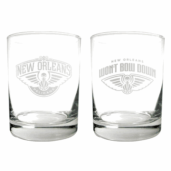 New Orleans Pelicans 2pc Rocks Glass Set