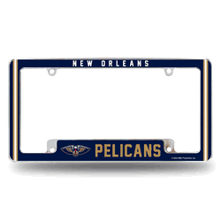 New Orleans Pelicans Alternate Design All Over Chrome Frame