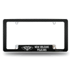 New Orleans Pelicans Black 12" x 6" Chrome All Over Automotive License Plate Frame for Car/Truck/SUV