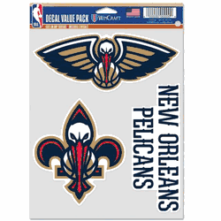 New Orleans Pelicans Decal Multi Use Fan 3 Pack