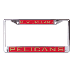 New Orleans Pelicans License Plate Frame - Inlaid