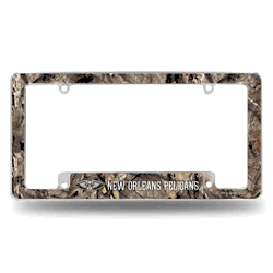 New Orleans Pelicans Mossy Oak 12" x 6" Chrome All Over Automotive License Plate Frame for Car/Truck/SUV