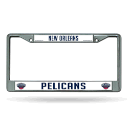 New Orleans Pelicans Standard Chrome Frame with Plastic Inserts 12" x 6" Car/Truck Auto Accessory