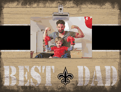 New Orleans Saints 10" x 8" Best Dad with Stripe Clip Frame