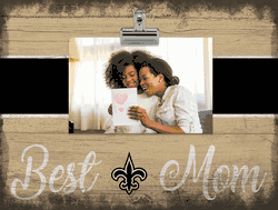 New Orleans Saints 10" x 8" Best Mom with Stripe Clip Frame