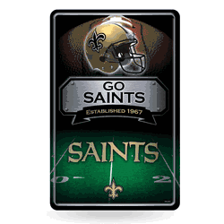 New Orleans Saints 11X17 Large Embossed Metal Wall Sign