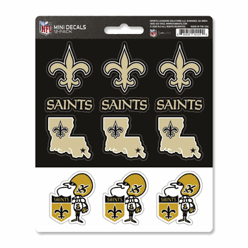 New Orleans Saints 12 Count Mini Decal Sticker Pack