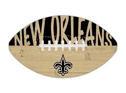 New Orleans Saints 12" Football Cutout Sign with City Name