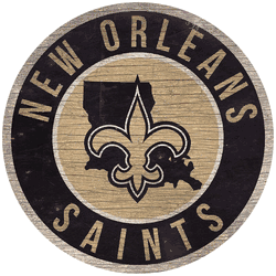 New Orleans Saints 12 in. Circle w/ State Sign