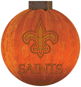 New Orleans Saints 12 in. Halloween Pumpkin Sign