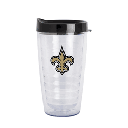 New Orleans Saints 16oz Flipside Dbl Wall Clear Tumbler